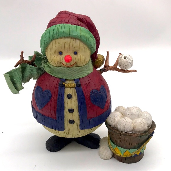 K. Killip for DEMdaco Other - Vintage K. Killip for DEMdaco Snowman with Bucket of Snowballs Figurine (1999)